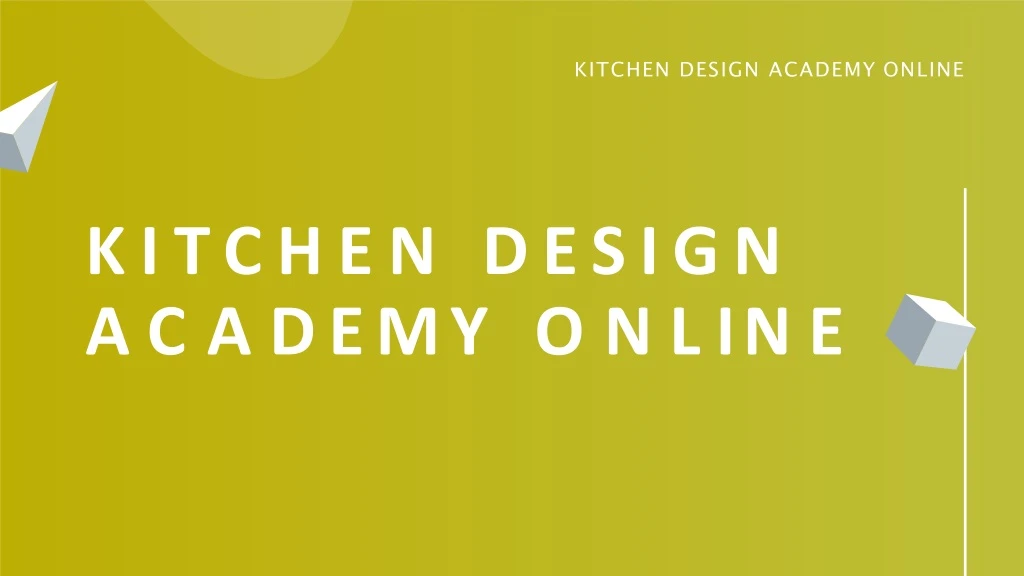 kitchen design academy online