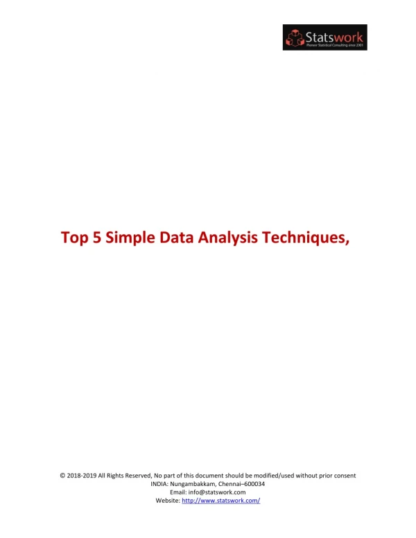 Top 5 Simple Data Analysis Techniques