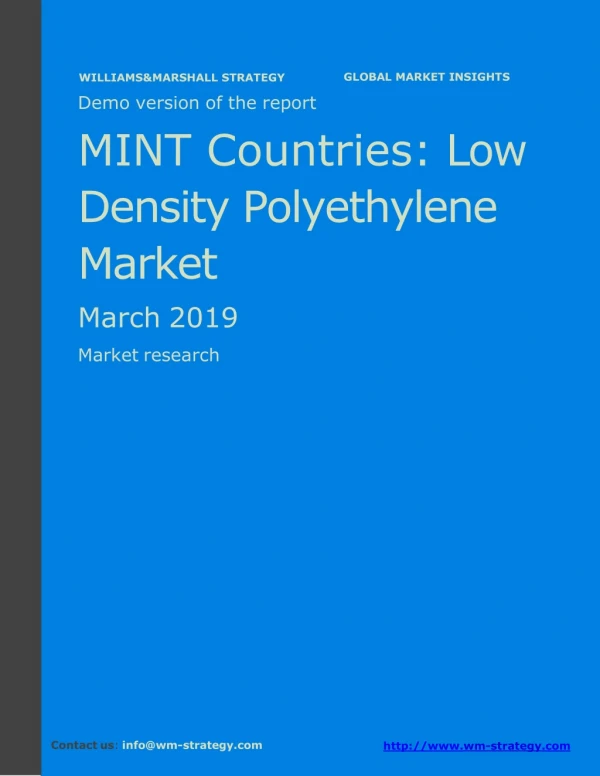 WMStrategy Demo MINT Countries Low Density Polyethylene Market March 2019