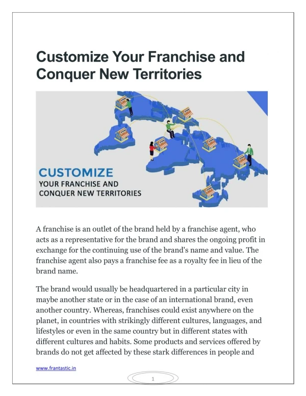 Customize Your Franchise and Conquer New Territories