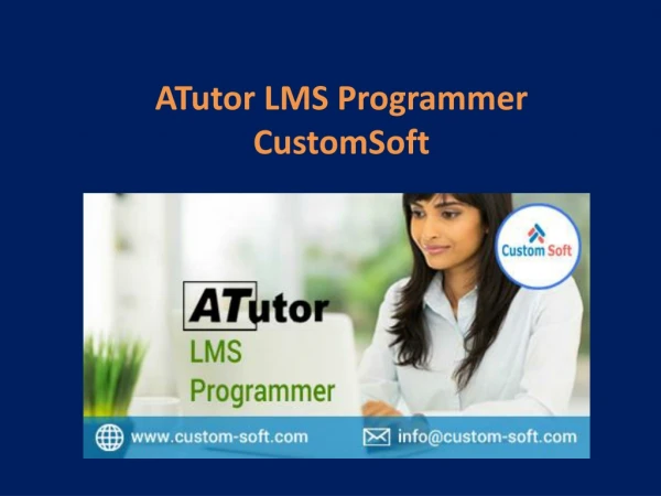 Atutor LMS Programmer in CustomSoft India