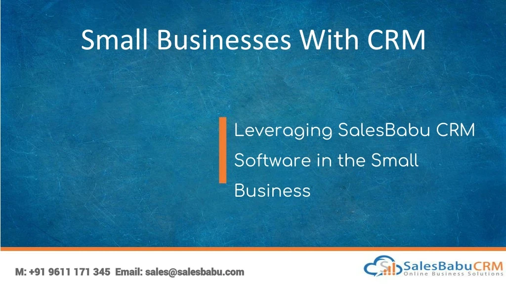 small businesses with crm