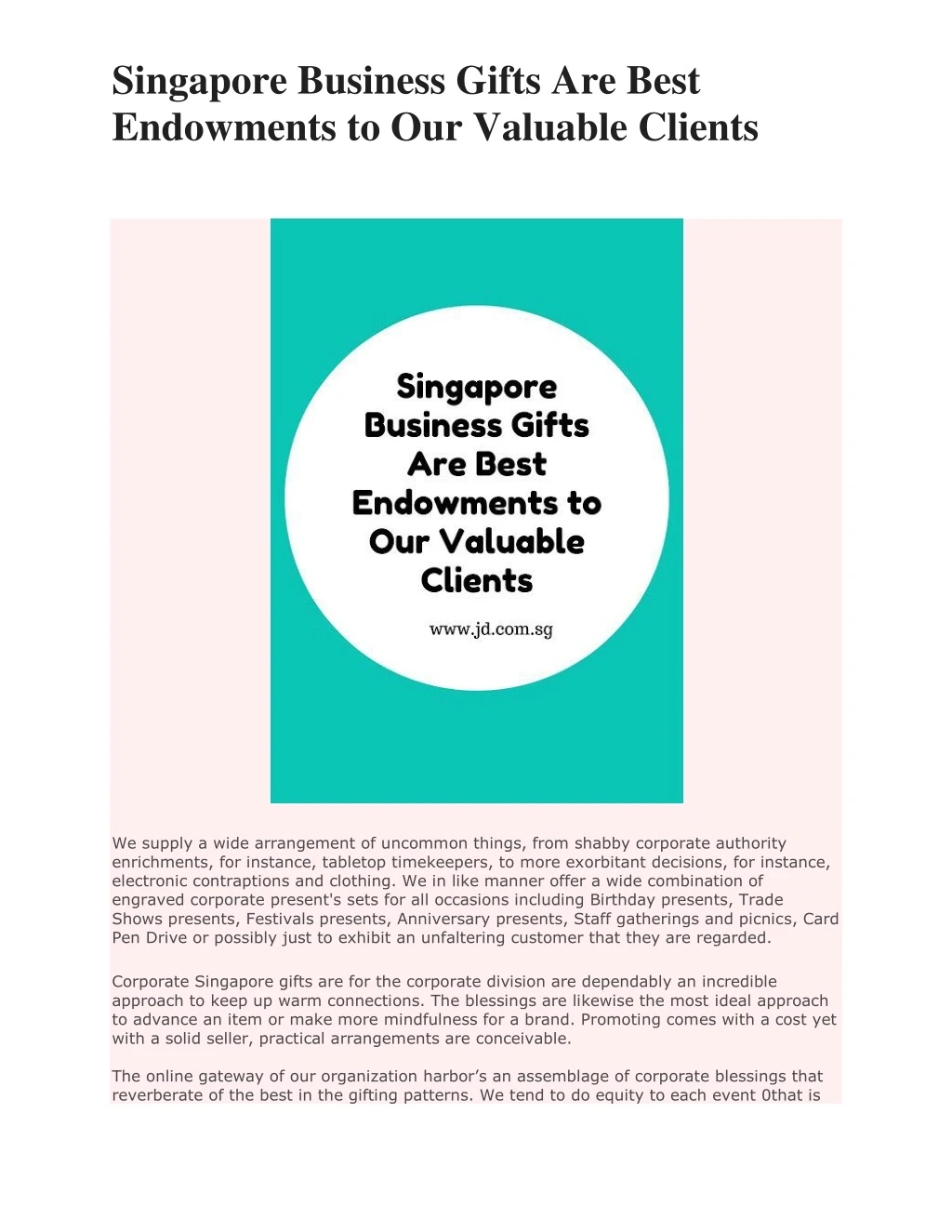 singapore business gifts are best endowments
