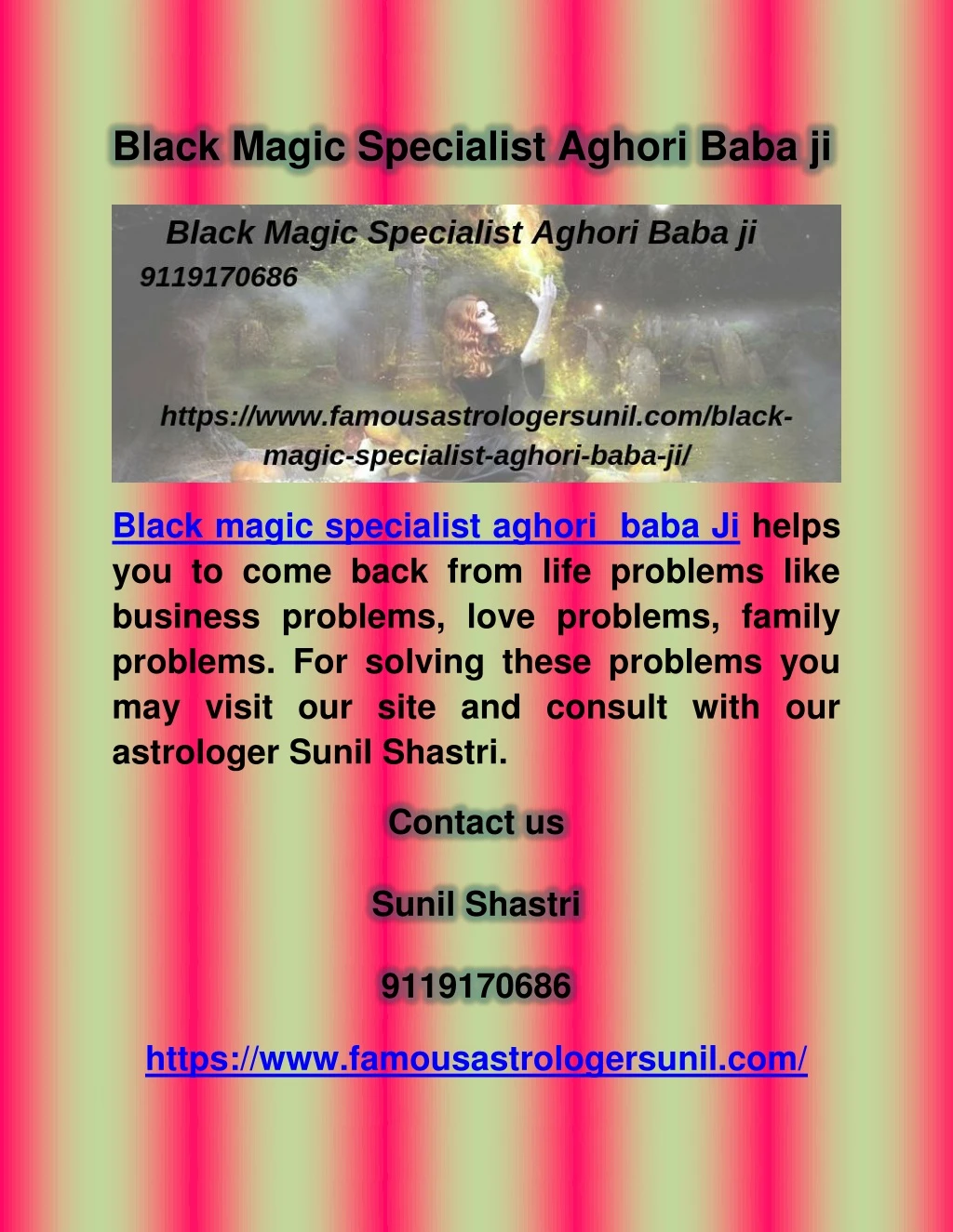 black magic specialist aghori baba ji