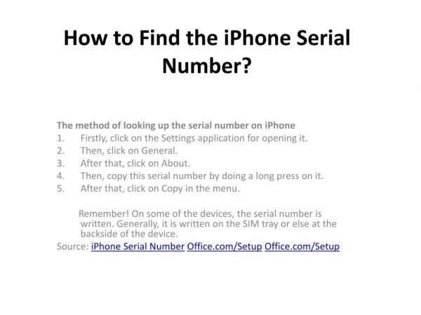 How to Find the iPhone Serial Number?