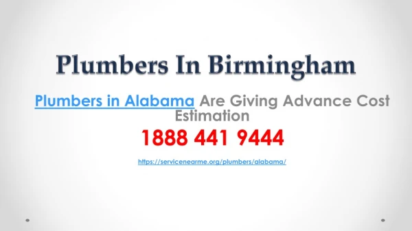 Plumbers in Alabama Are Giving Advance Cost Estimation