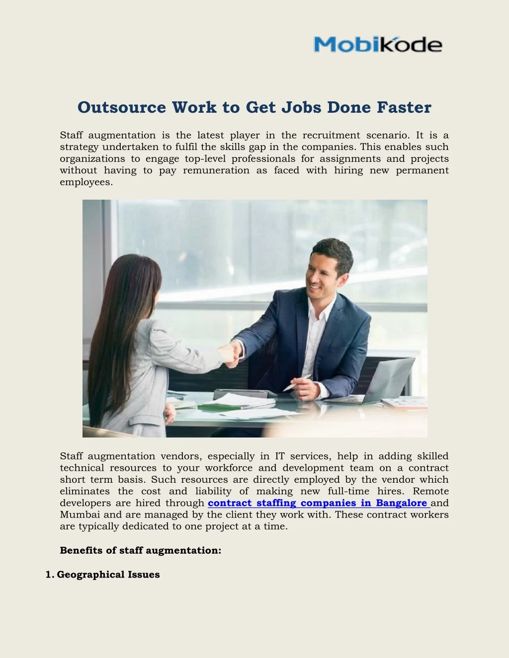 outsource work to get jobs done faster