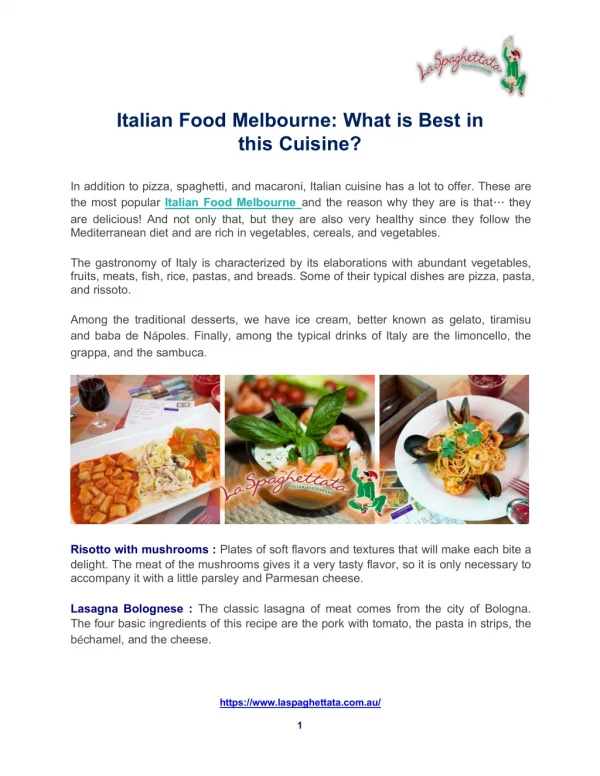 Italian Food Melbourne: What is Best in this Cuisine?