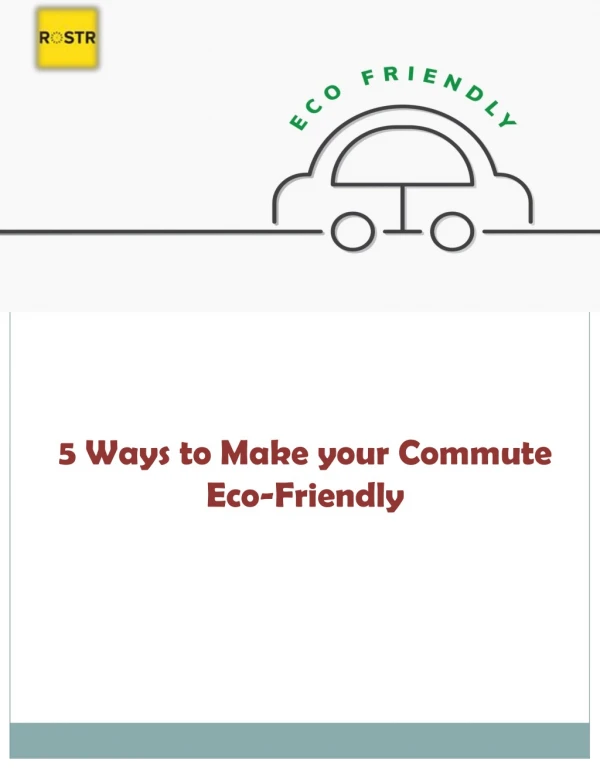 5 Ways to Make Your Commute Eco-Friendly