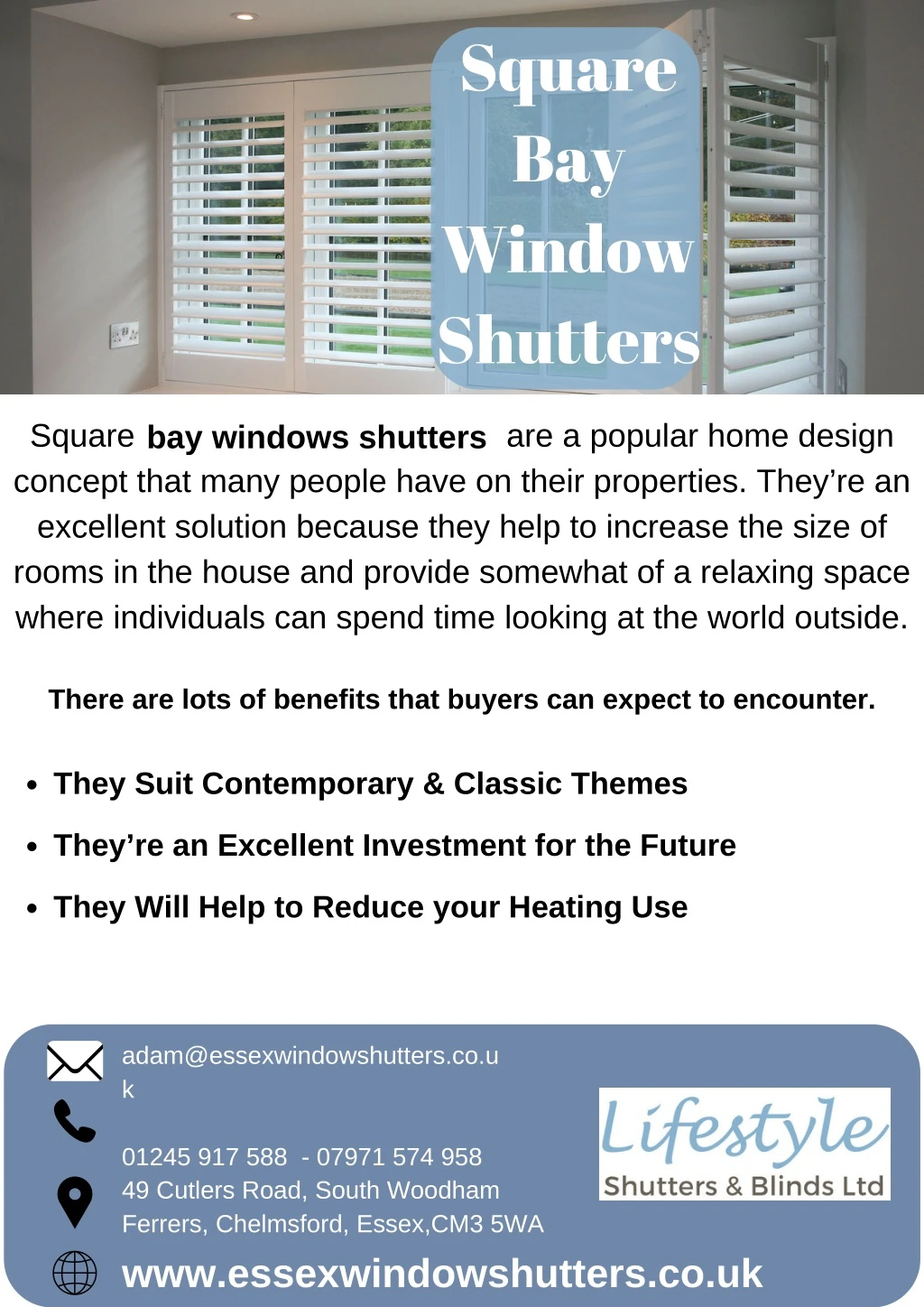 square bay window shutters