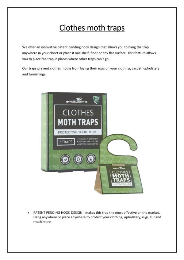 Clothes Moth Traps