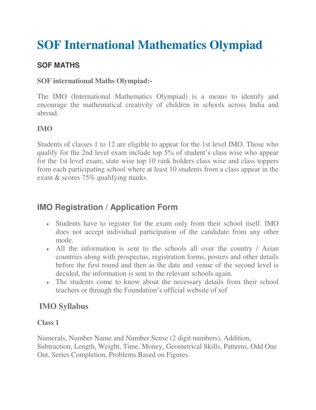 sof international mathematics olympiad