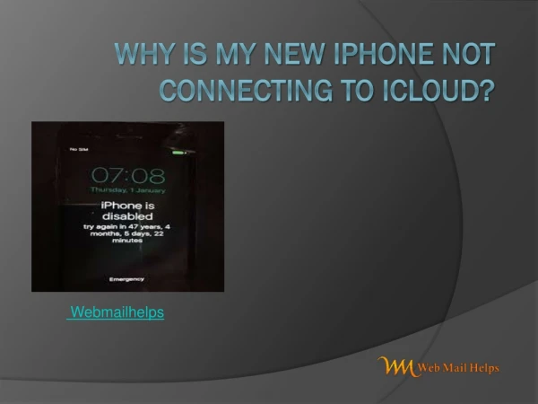 Why is my new iphone not connecting to icloud?