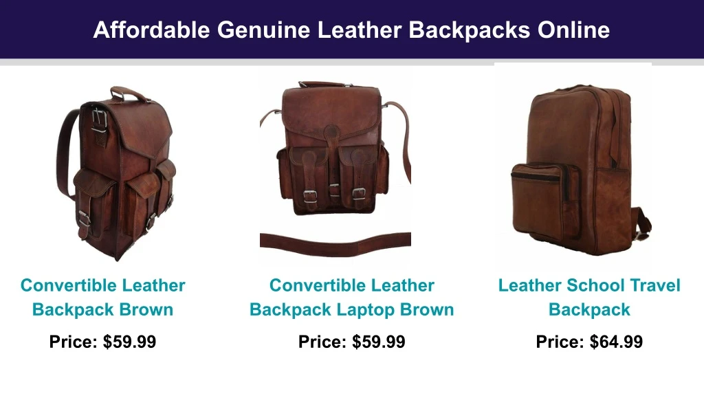 affordable genuine leather backpacks online
