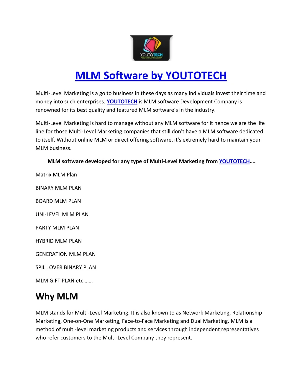 mlm software by youtotech