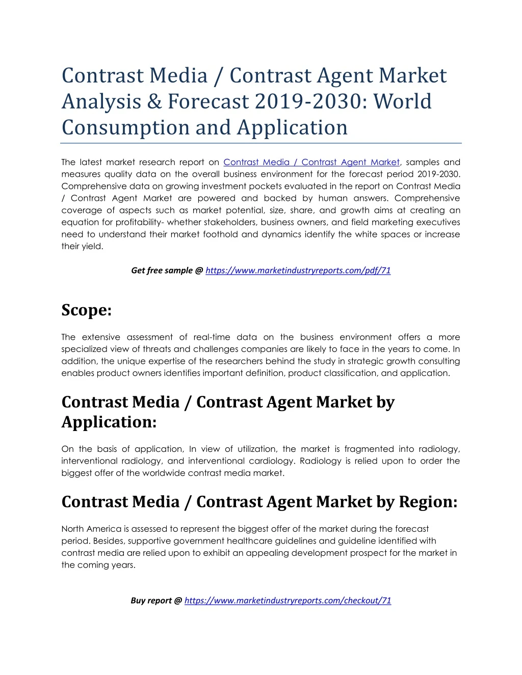 contrast media contrast agent market analysis