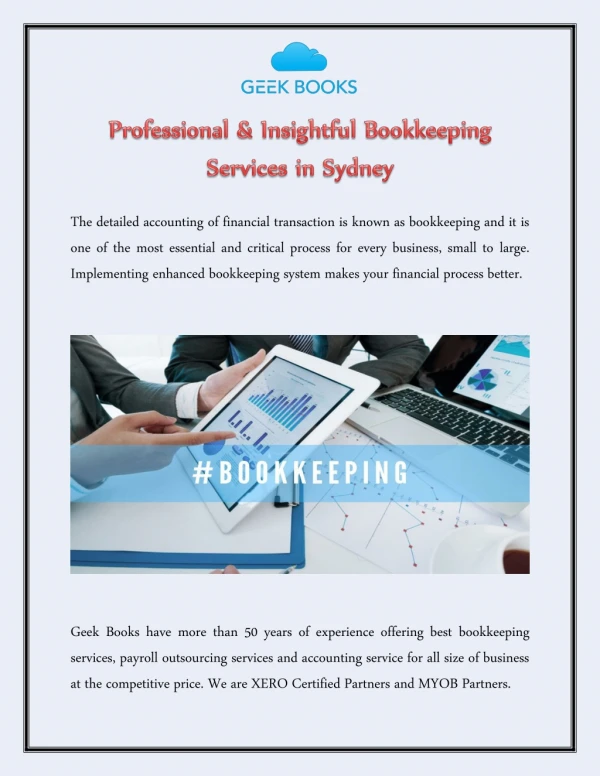 Professional & Insightful Bookkeeping Services in Sydney