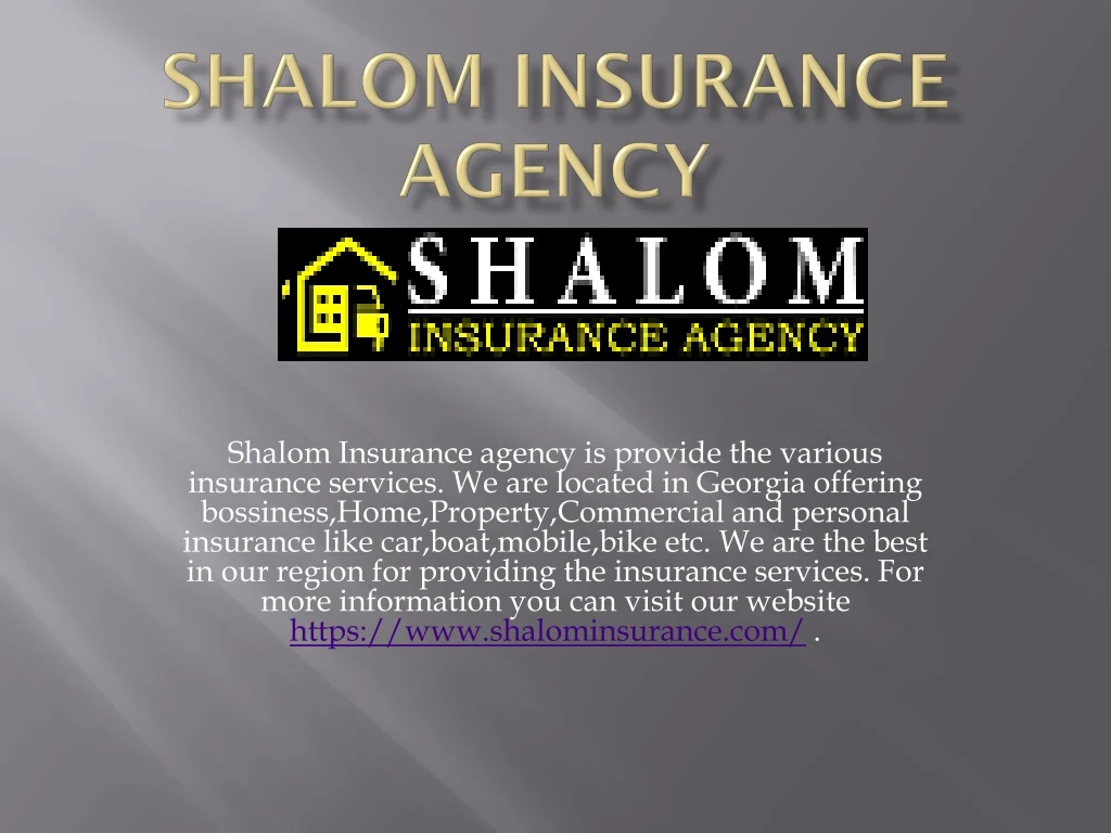 shalom insurance agency