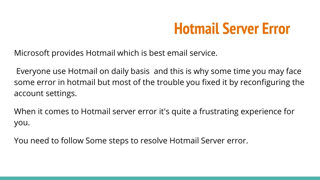 hotmail server error