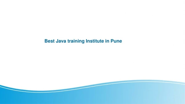 Best Java training Institute in Pune