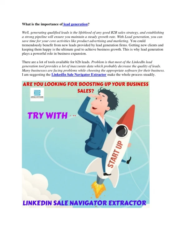 How we can generate qualified B2B lead through LinkedIn?