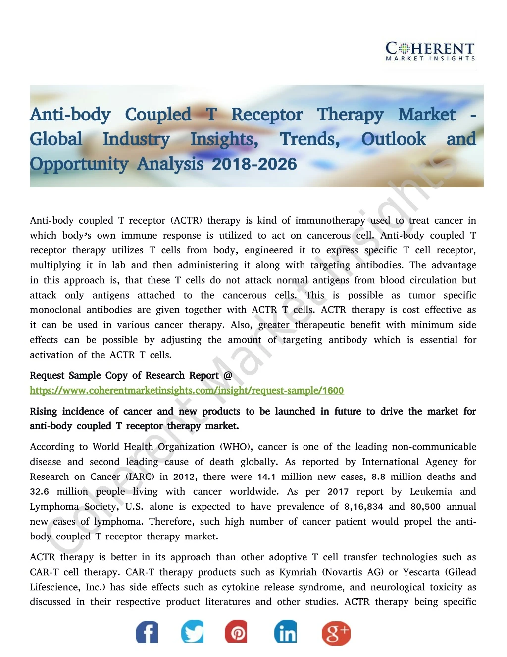 anti body coupled t receptor therapy market anti