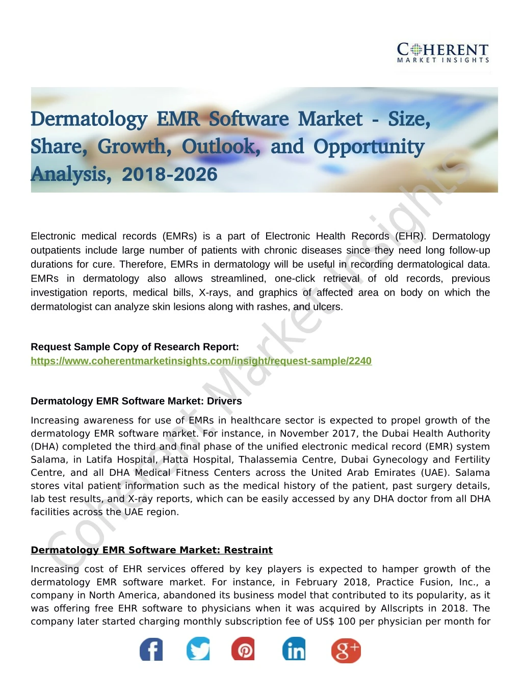 dermatology emr software market size dermatology