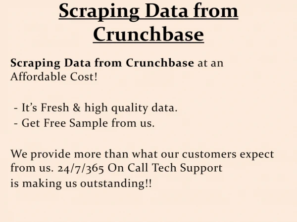 Scraping Data from Crunchbase