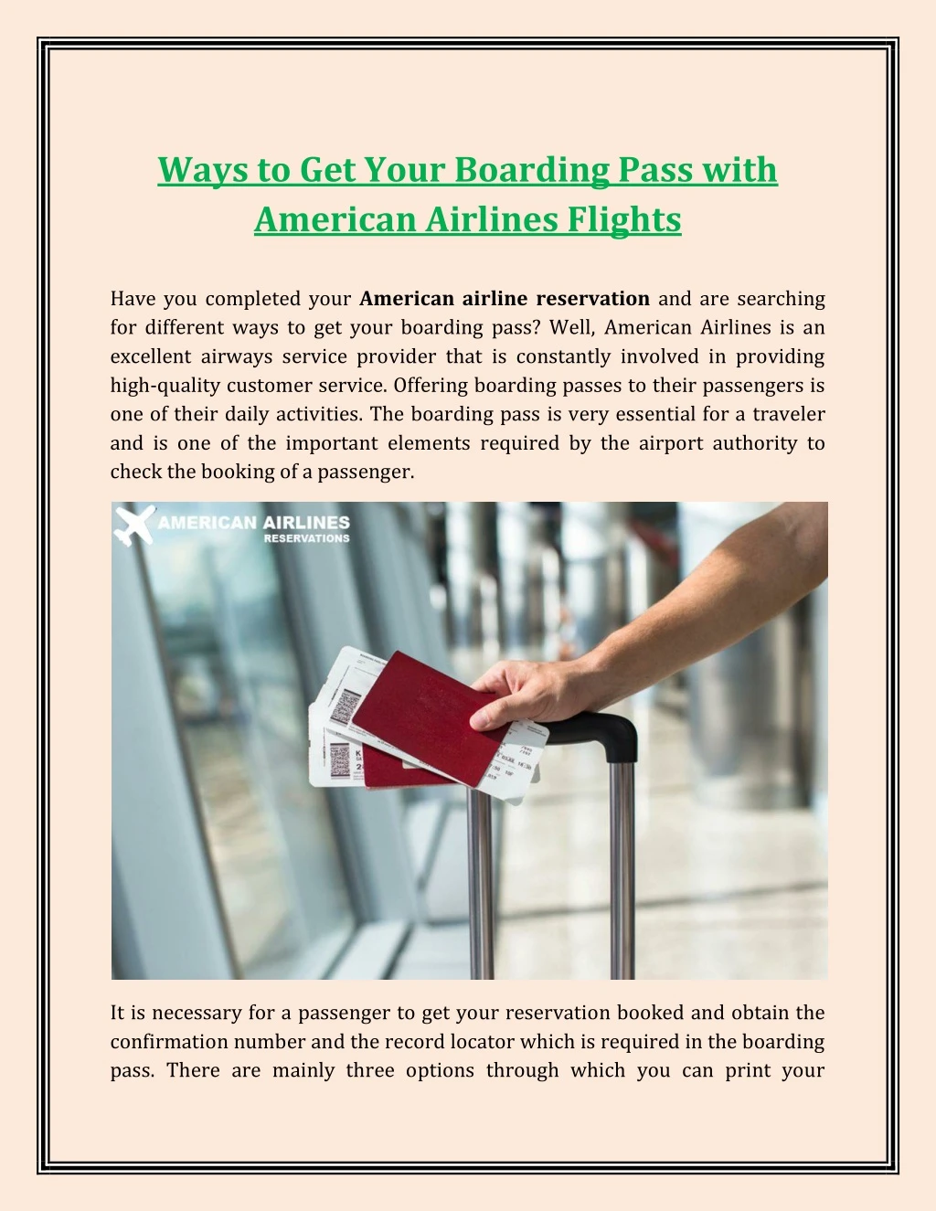 ways to get your boarding pass with american