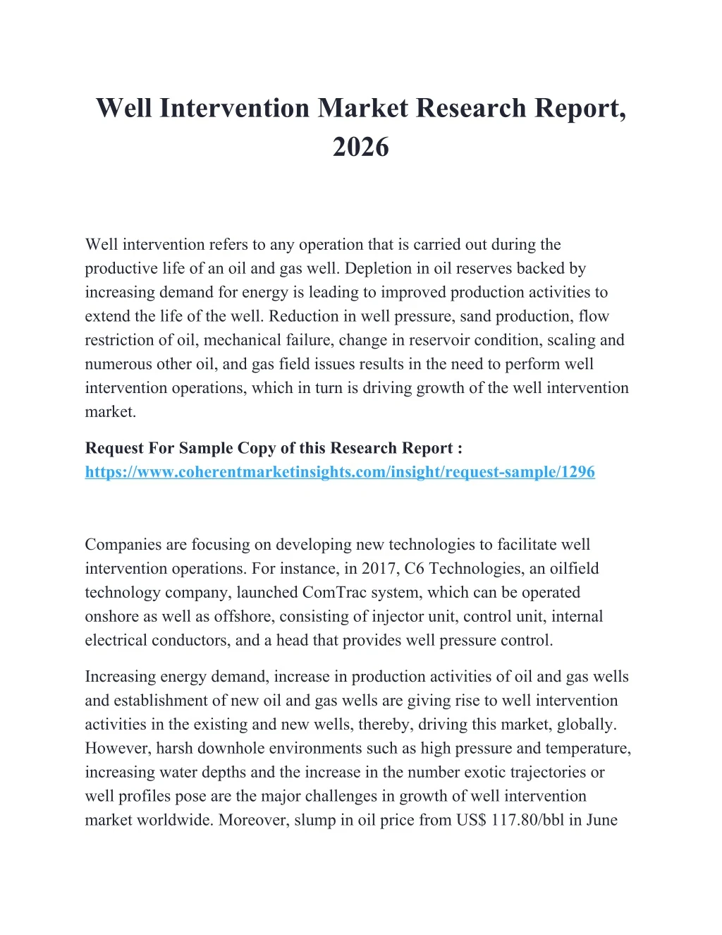 well intervention market research report 2026