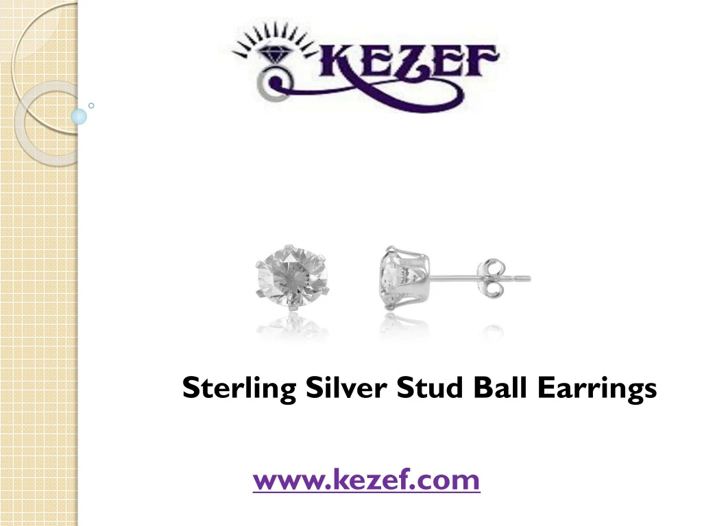 sterling silver stud ball earrings