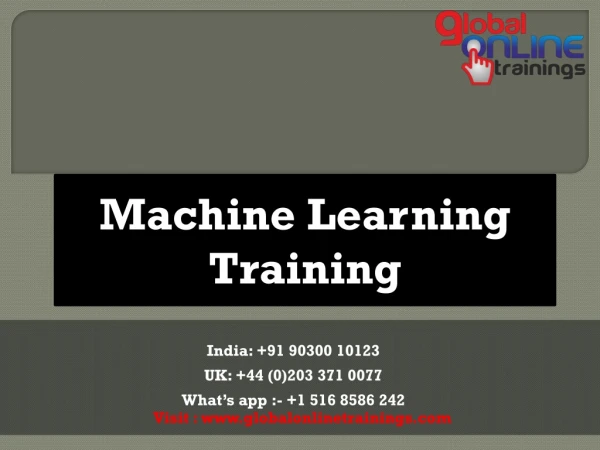 Machine Learning Training - Global Online Trainings
