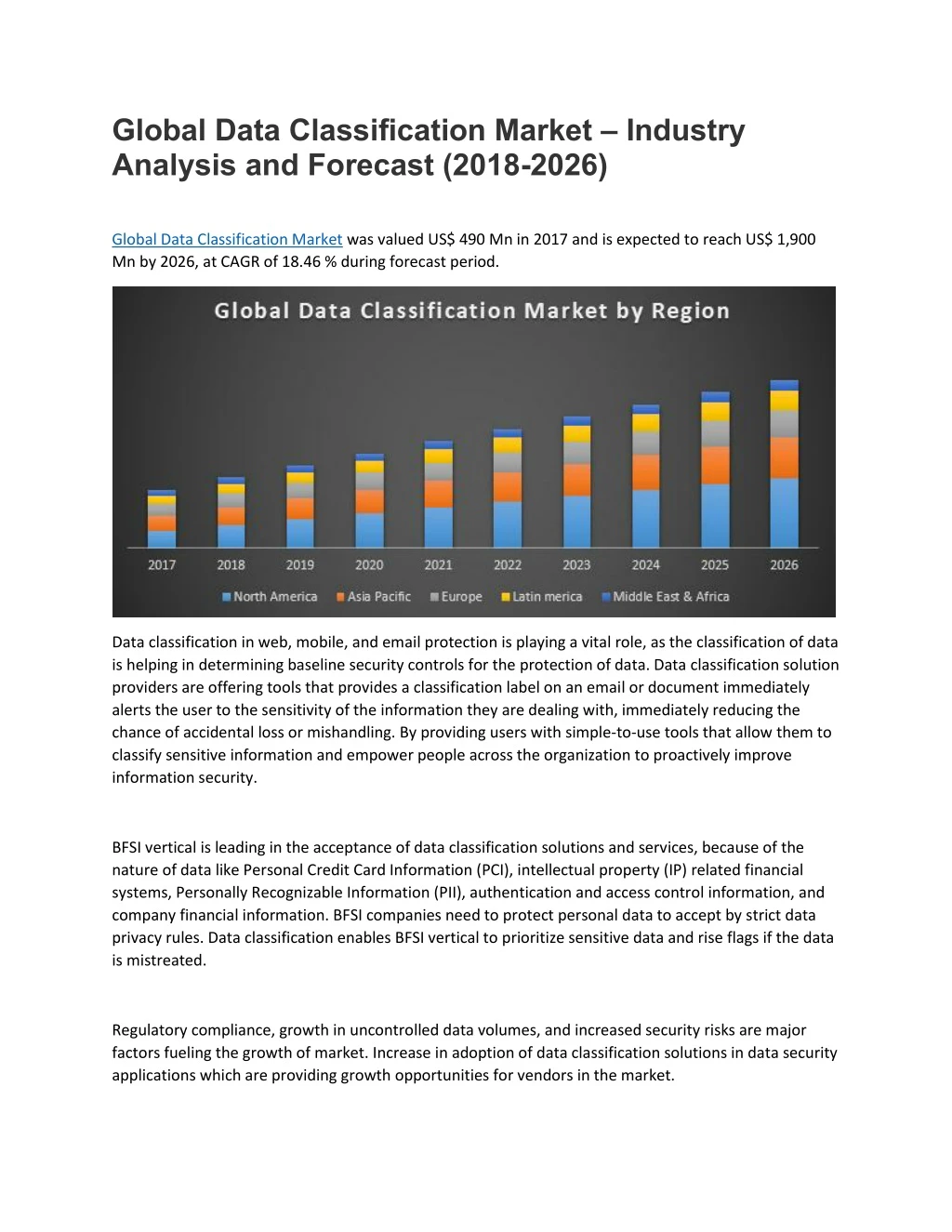 global data classification market industry