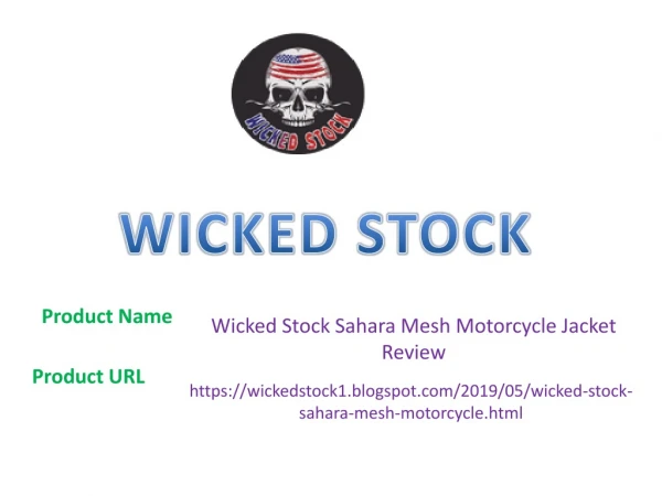 Wicked Stock Sahara Mesh Motorcycle Jacket Review