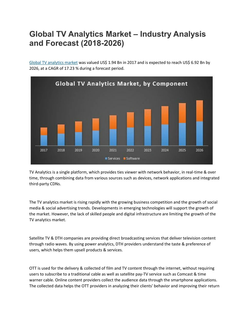global tv analytics market industry analysis