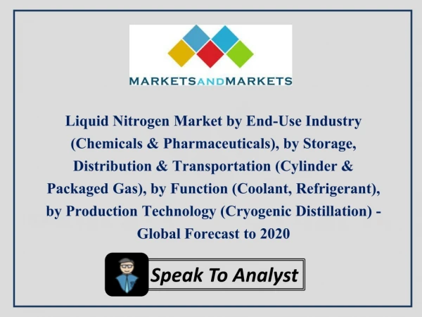 Fastest-Growing Segment for Liquid Nitrogen During the Review Period