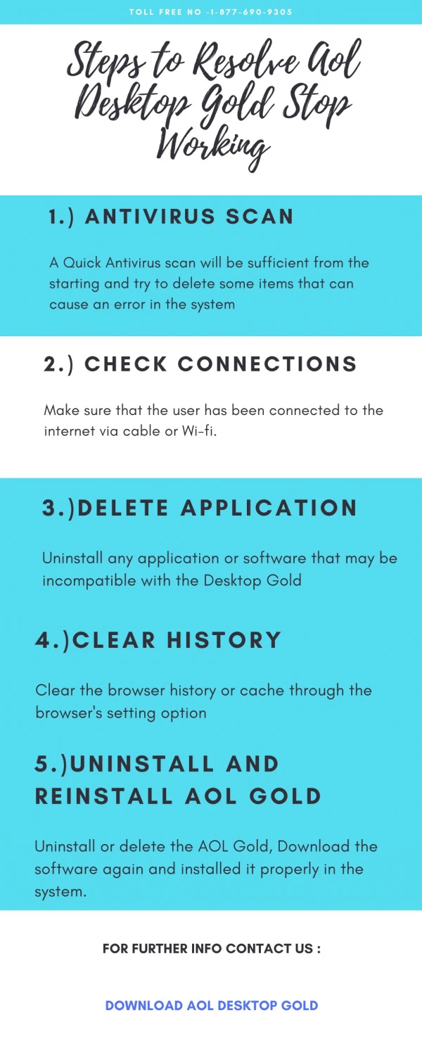 Steps to resolve AOL Desktop Gold Stop Working