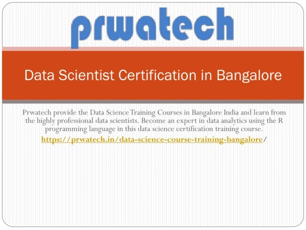 Data Scientist Certification in Bangalore