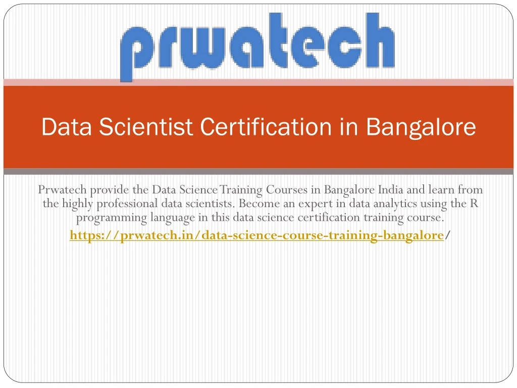 data scientist certification in bangalore