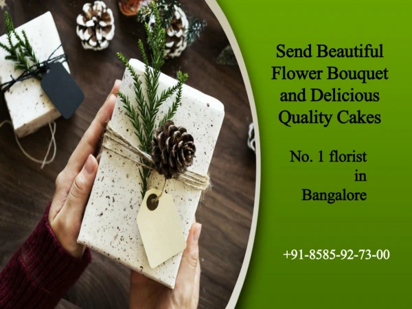 Send beautiful flower bouquet and delicious quality cakes using 1 florist in Bangalore
