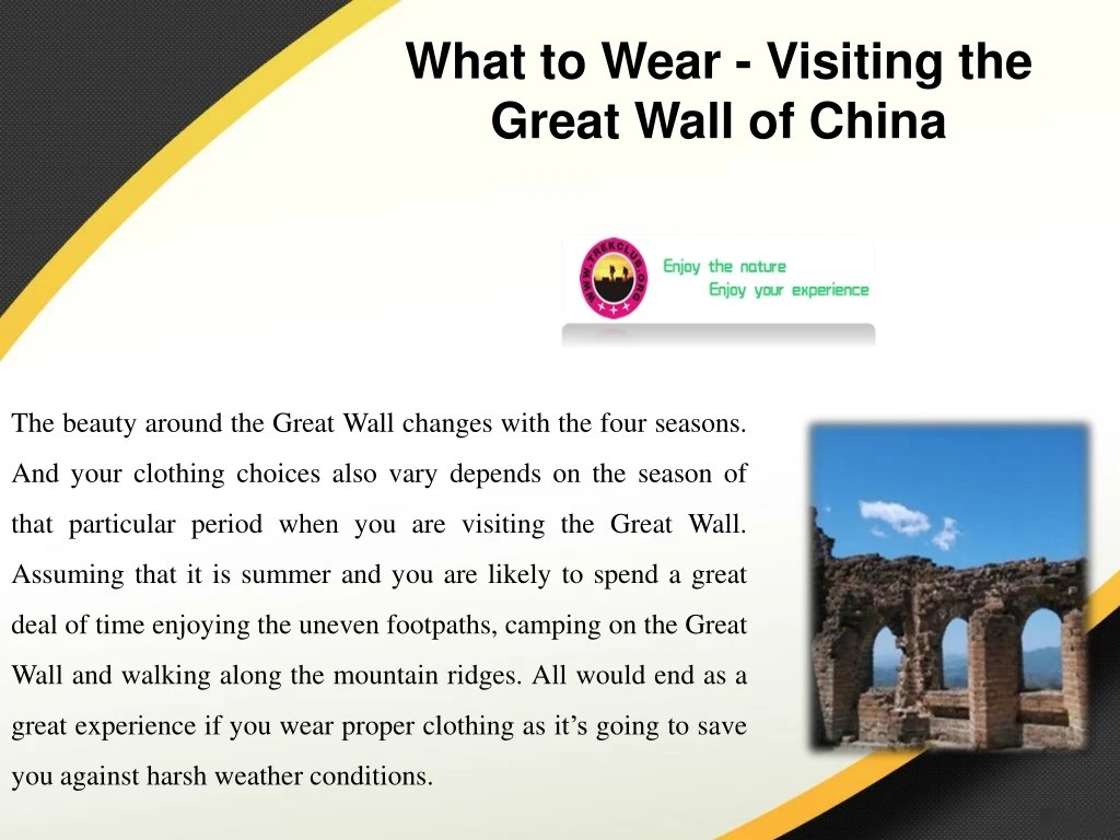 what to wear visiting the great wall of china