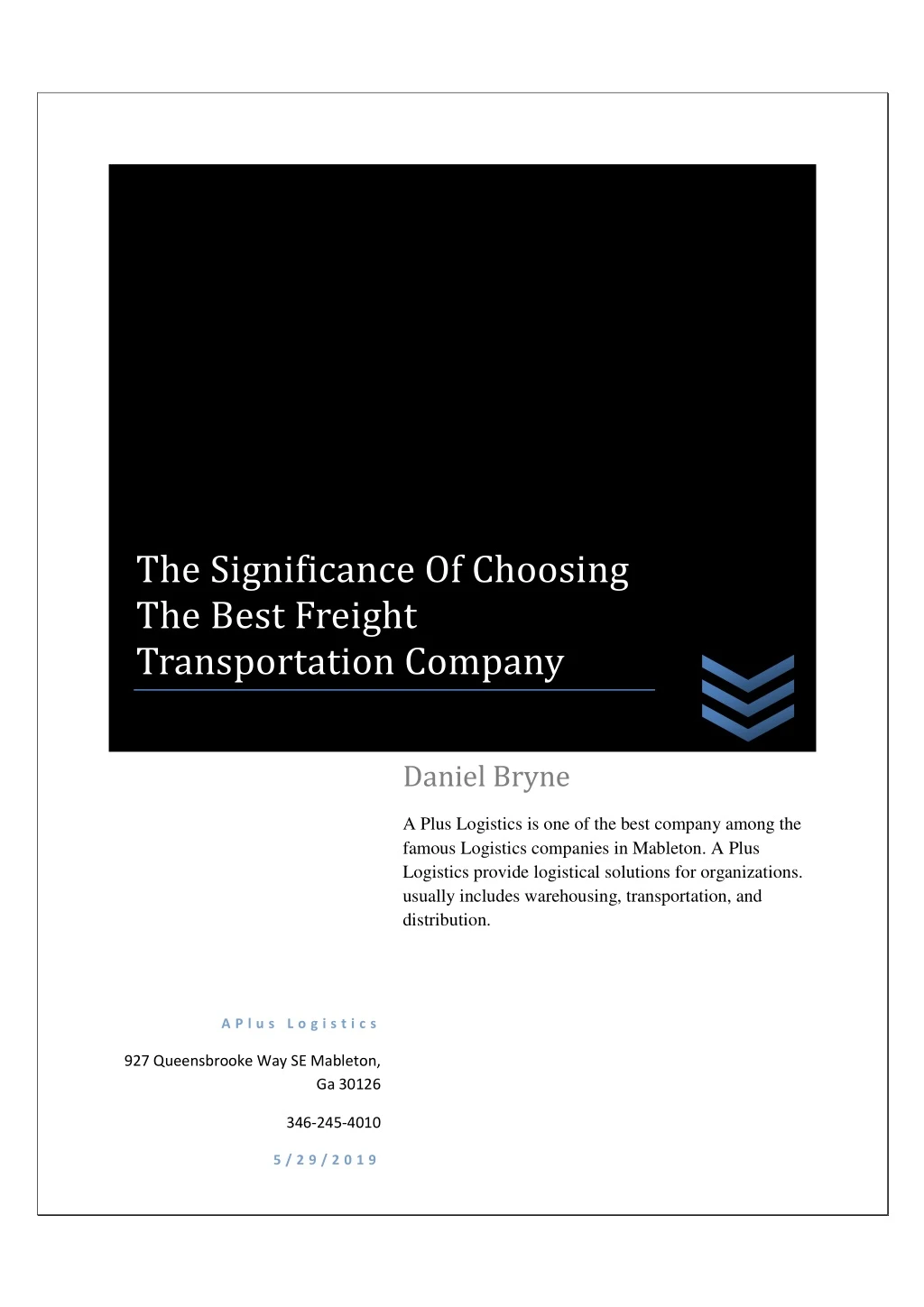 the significance of choosing the best freight