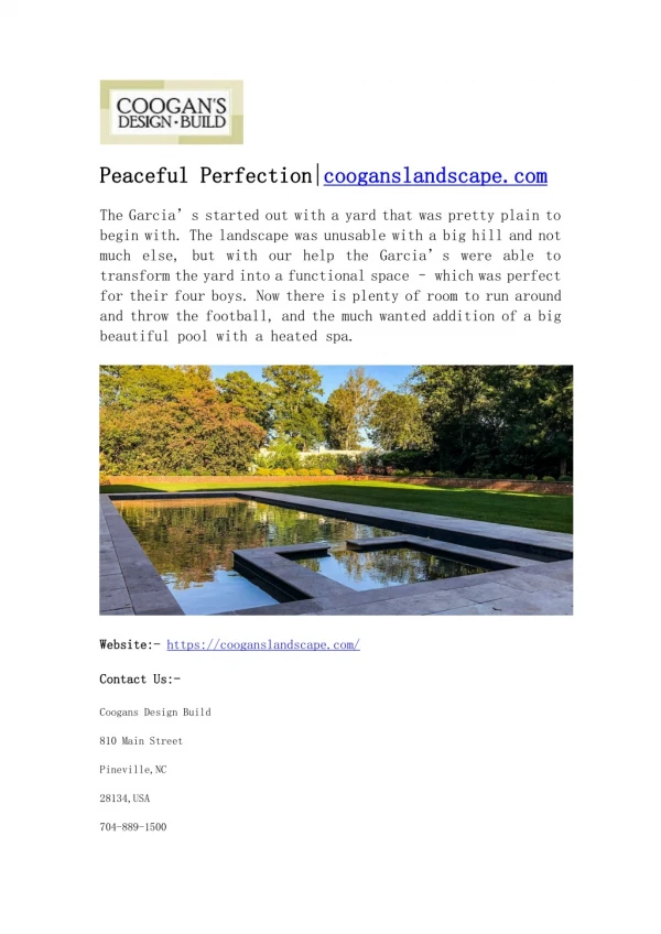 Peaceful Perfection|cooganslandscape.com