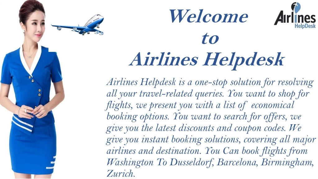 welcome to airlines helpdesk