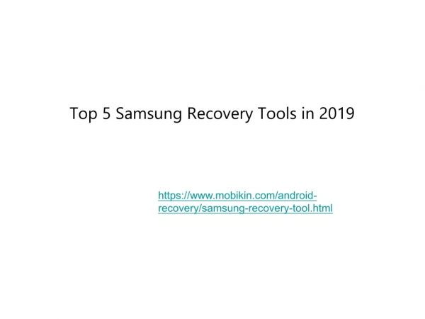Top 5 Samsung Recovery Tools in 2019