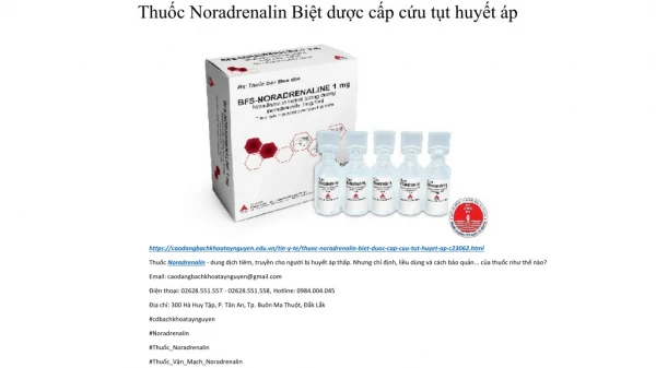 thu c noradrenalin bi t d c c p c u t t huy t p
