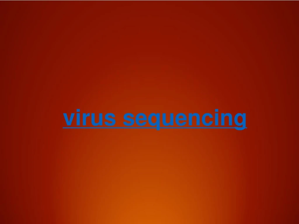 virus sequencing