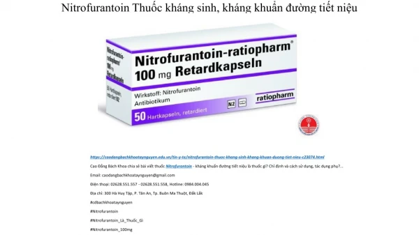 nitrofurantoin thu c kh ng sinh kh ng khu n ng ti t ni u
