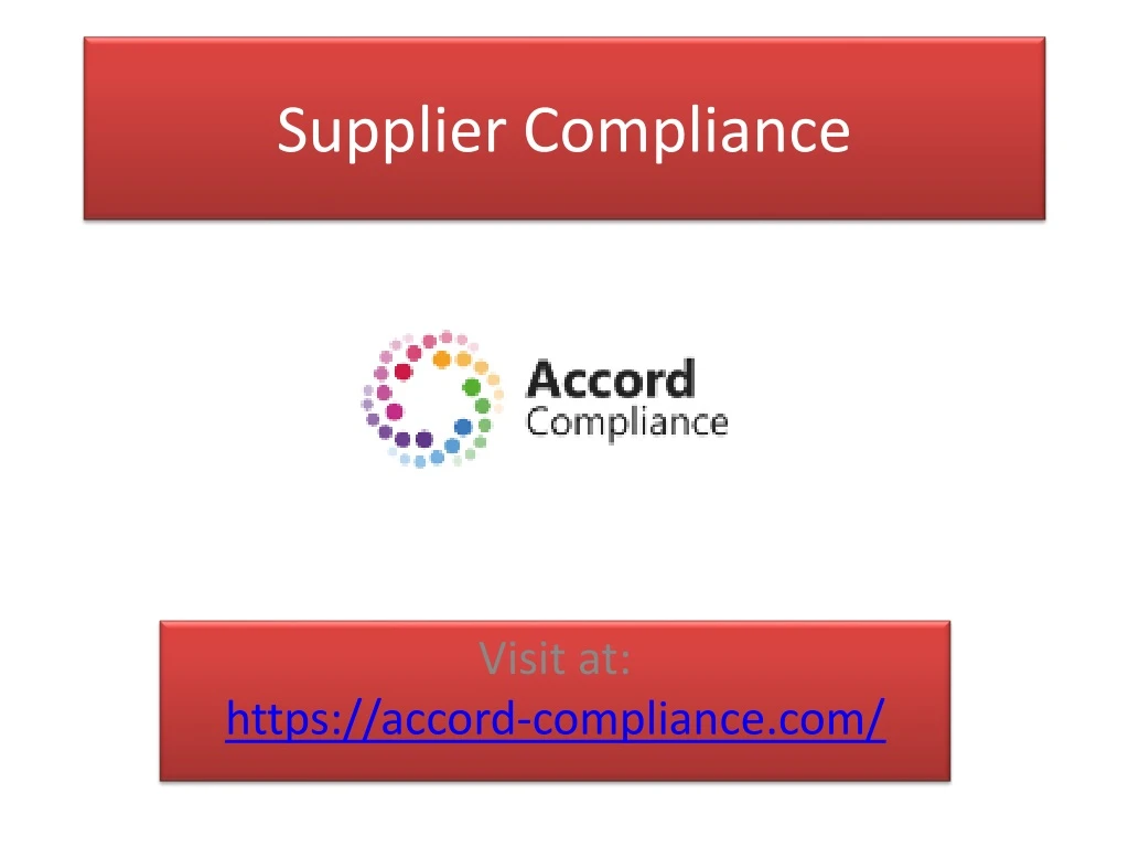 supplier compliance