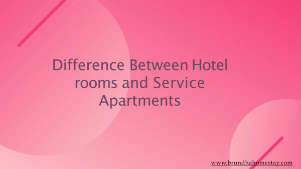 Difference between hotel rooms and apartments